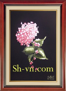 Tranh thêu Nha Trang ‘Cẩm Tú Cầu hồng (215)’