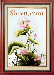 Tranh thêu tay hoa Sen 1056