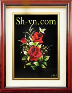 Tranh thêu tay hoa hồng ‘Hoa hồng 166’