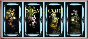 Tranh thêu tay tứ quý ‘Bộ tứ 135’