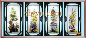 Tranh thêu tay tứ quý ‘Bộ tứ 137’