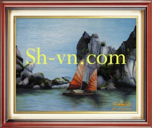 Tranh thêu thuận buồm xuôi gió ‘Vịnh Hạ Long (06)’