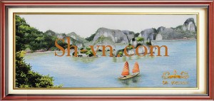 Tranh thêu thuận buồm xuôi gió ‘Vịnh Hạ Long (08)’