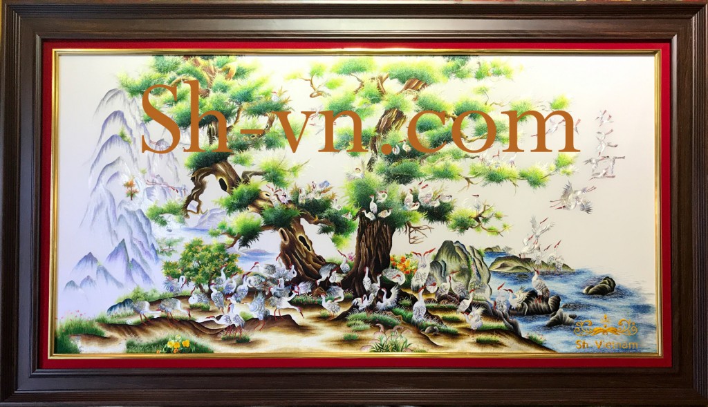 Tranh thêu tùng hạc "Song tùng bách hạc" Tranh-theu-tung-hac-sh (33)
