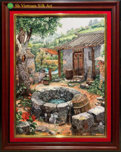 Tranh Thêu Tay Hội An 'Giếng làng" tranh-theu-tay-hoi-an (4)