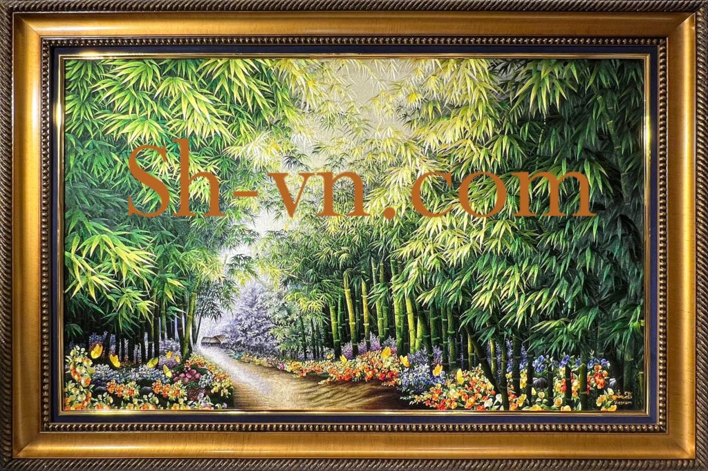 Tranh thêu Hải Phòng "Lũy tre làng" Tranh-theu-hai-phong (8)