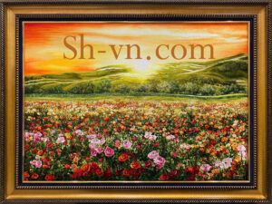 New Zealand Silk Emberoidery "Rose garden landscape embroidery pattern new-zealand-silk-emberoidery (6)