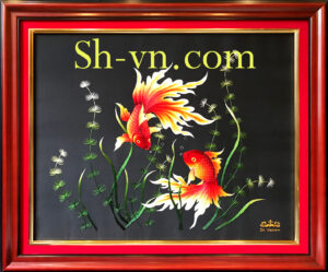 Tranh thêu hoa sen cá chép 'Song ngư' Tranh-theu-hoa-sen-ca-chep-dep (9)