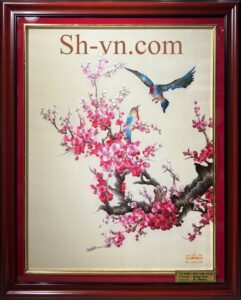 Tranh thêu hoa đào đẹp 'Đánh thức mùa xuân' (4) tranh-theu-hoa-dao-dep (4)
