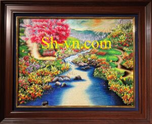 Tranh thêu hoa đào đẹp 'Phong cảnh suối mơ' tranh-theu-hoa-dao-dep (5)