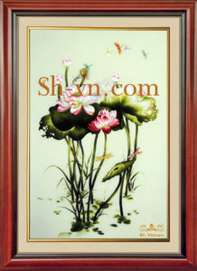 Tranh thêu hoa sen cá chép 'Sen Việt' (1052) tranh-theu-hoa-sen-ca-chep-dep (2)