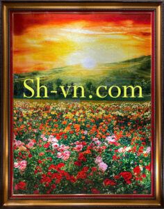 Hand Embroidery in Dublin Galway 'Rose garden' silk-hand-embroidery-in-dublin-galway (9)