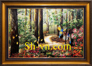 Silk Hand Embroidery in Dubai 'Summer Forest' silk-hand-embroidery-in-dubai (11)