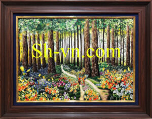 Handmade Embroidery in Massachusetts 'Pine Forest' top-10-best-handmade-embroidery-in-massachusetts (2)