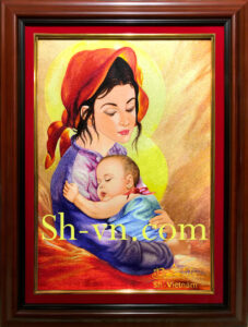 Silk Embroidery Painting 'Motherly love' top-10-best-silk-embroidery-painting (13)