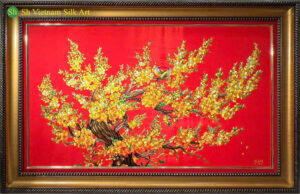 Embroidery Art New York (NYC) 'Yellow apricot flowers' embroidery-art-new-york-nyc (12)