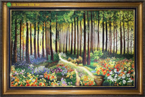 Silk Art in New York (NYC) 'Pine Forest' silk-art-in-new-york-nyc (17)