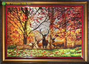 Silk Art In Washington DC 'The deer in the forest' silk-art-in-washington-dc (9)