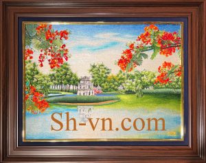 Embroidered Paintings in Vietnam 'Hoan Kiem Lake' embroidered-paintings-in-vietnam (9)