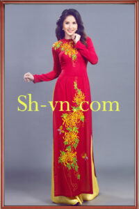 Áo Dài Thêu Tay 'Họa tiết Hoa Mai' ao-dai-theu-tay (806)